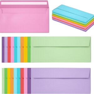 Slapaflife 50 Pack Business Envelopes #10, 4.13 x 9.49 Inches Colored Envelopes Self Seal for Business, Invoices, Letter Mailing, Office Checks